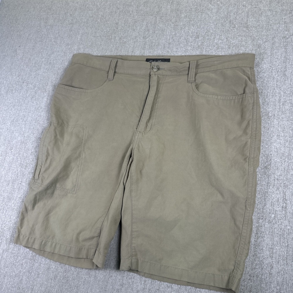 Eddie Bauer Travex Men's Flat Shorts Size 38 Beige Hiking Camping Casual‎